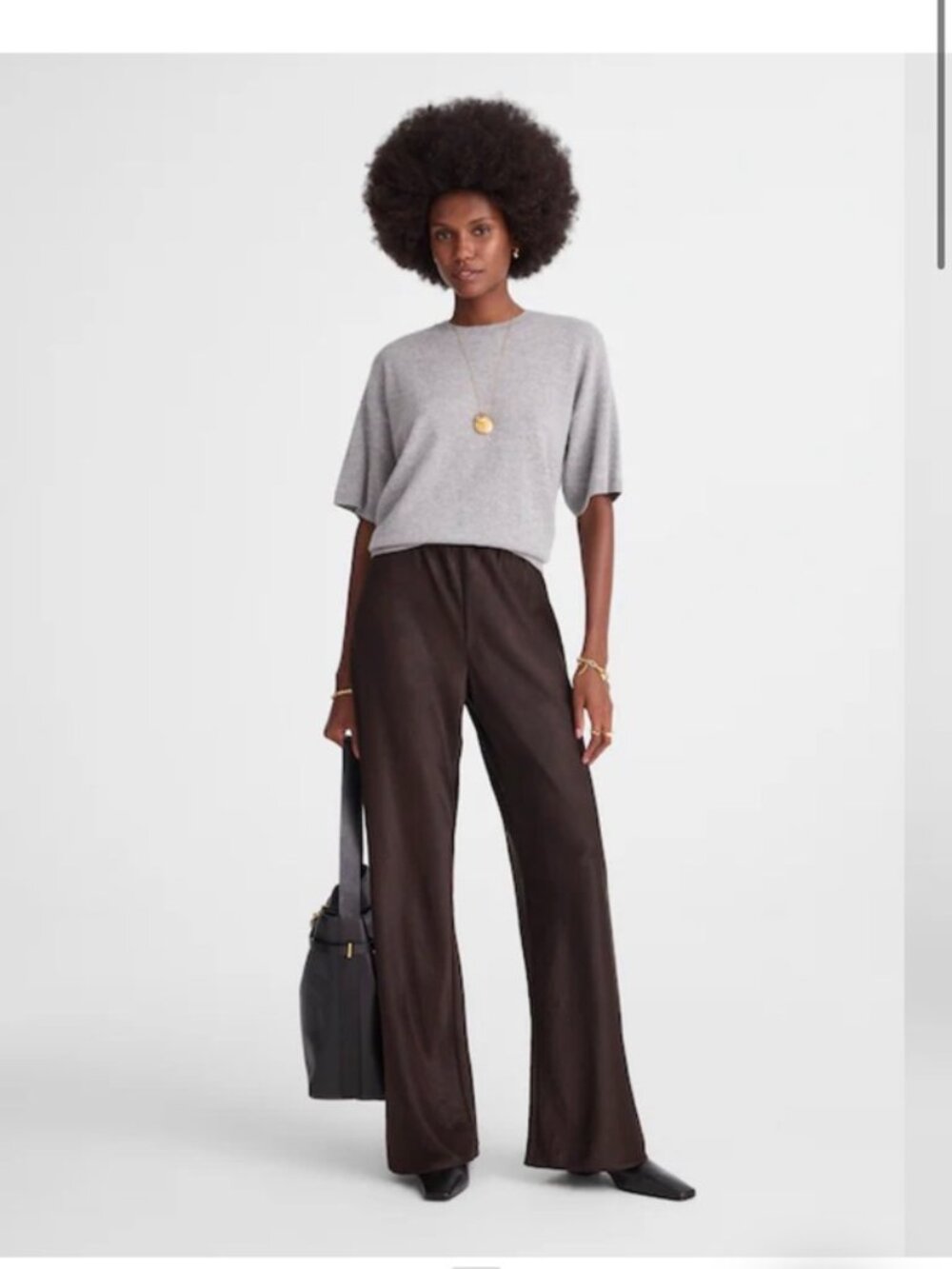 MADEWELL PULL ON PANTRS IN SATIN SIZE M